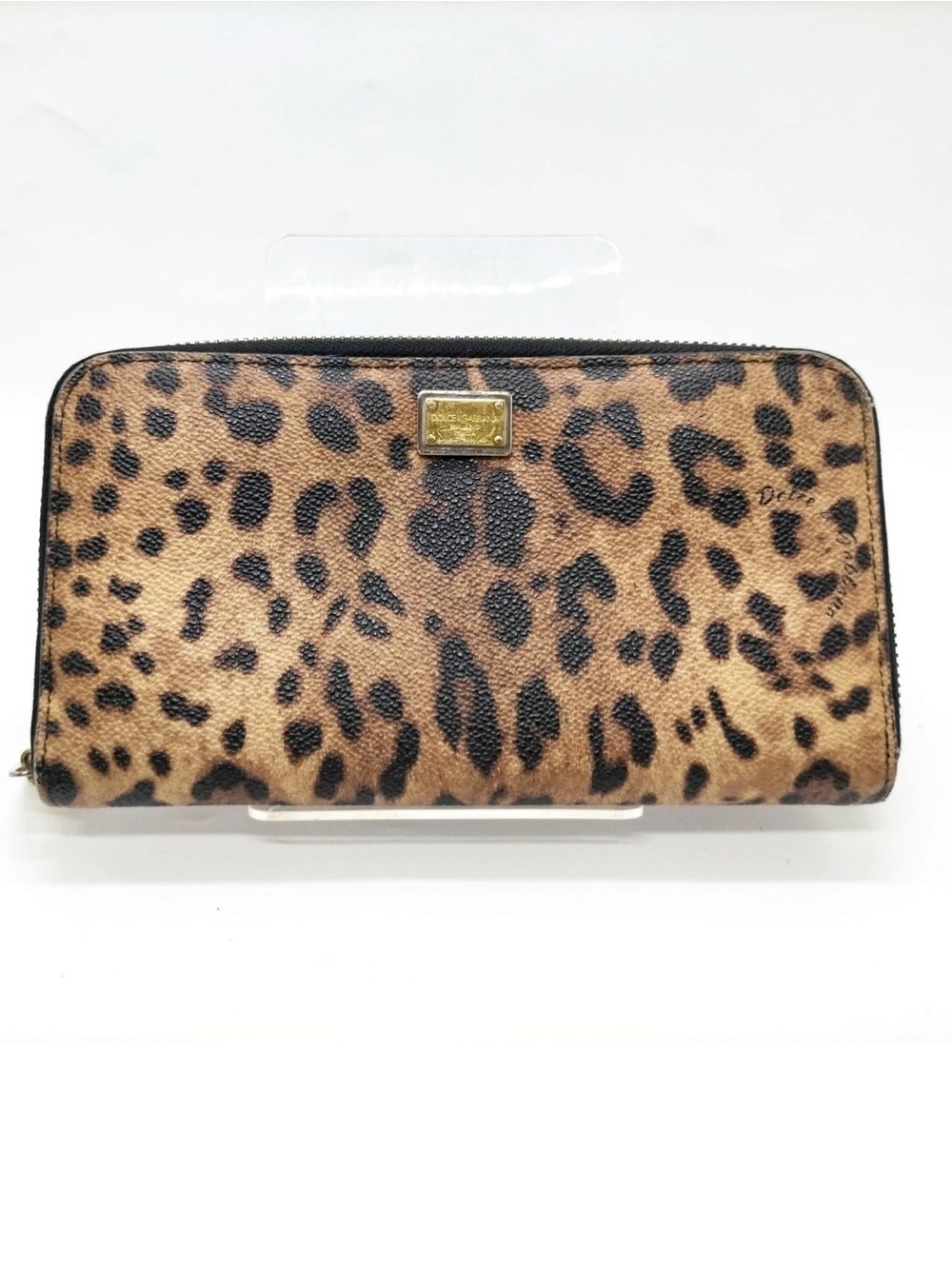 Dolce & Gabbana vintage Leopard Print Zip around long Wallet  authentic